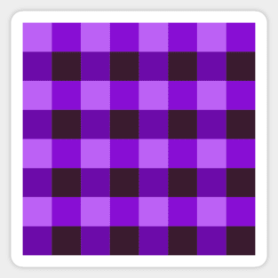 Purple Color Gingham Pattern 2 Sticker